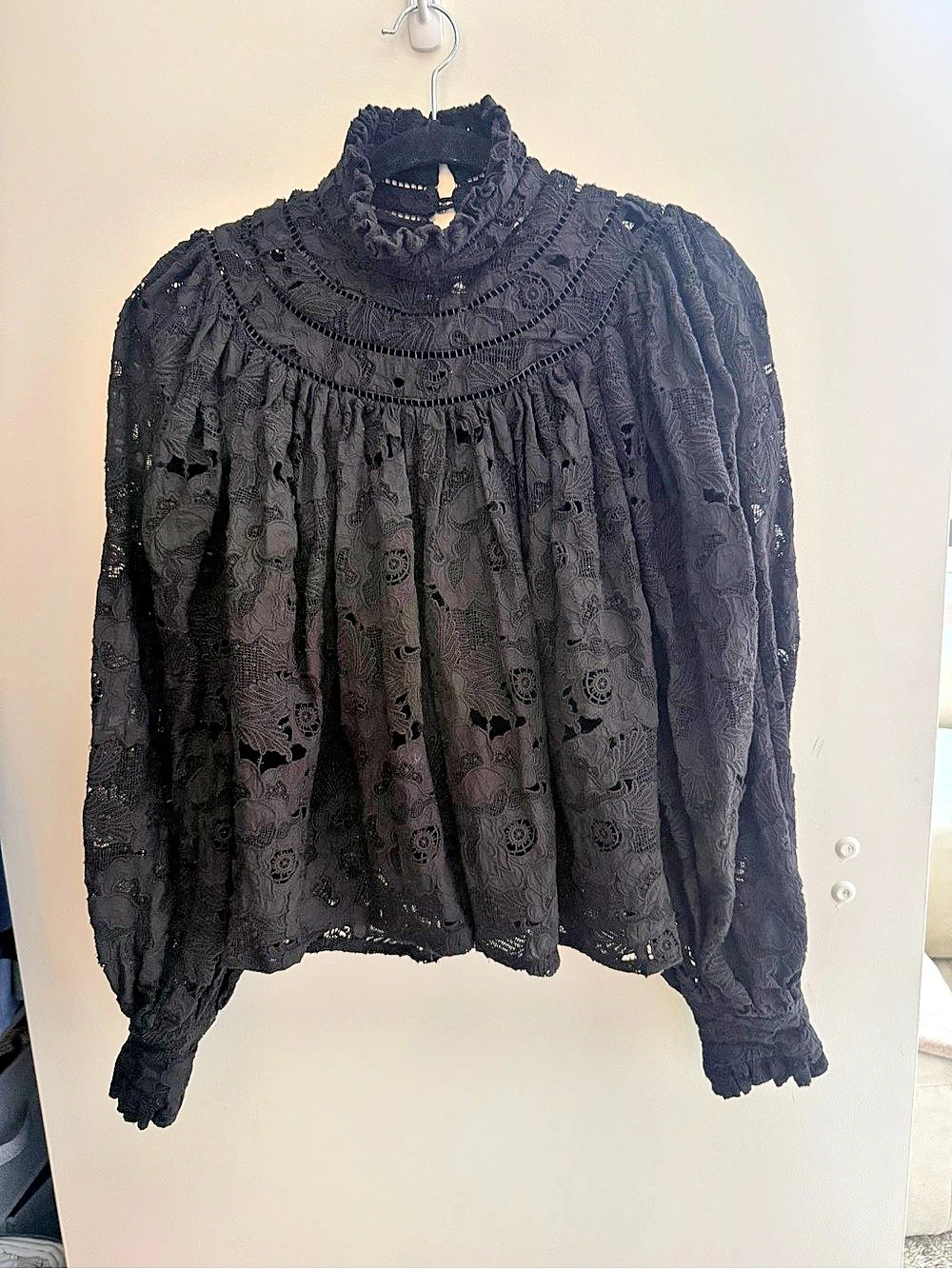 Zimmermann Black Lace Blouse Size 2